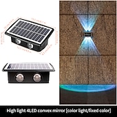 billige Vegglamper til utendørsbruk-utendørs solcelle vegglys led hagelys smart lysstyring sensor vanntett vegglys gårdsplass veranda lampe balkong gjerde passasje belysning landskap dekorasjon solenergi nattlys