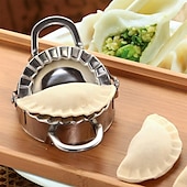 billige Kjøkkenutstyr og -redskap-2 stk rustfritt stål dumpling maker form, wrapper deig cutter pai ravioli empanadas presseform kjøkken tilbehør bakverk verktøy