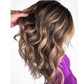 cheap Human Hair Lace Front Wigs-Human Hair 13x4 Lace Front Wig Short Bob Brazilian Hair Wavy Multi-color Wig 130% 150% Density with Baby Hair Natural Hairline  Pre-Plucked For Women Short Human Trendiest Haircuts