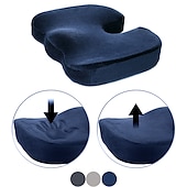 baratos Almofadas de chão-Almofada de assento de espuma de memória travesseiro de cadeira de veludo almofada de assento de carro travesseiro de massagem de quadril almofadas de cadeira de escritório suporte ortopédico alívio