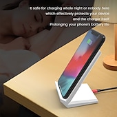 cheap Wireless Chargers-15W Fast Wireless Charger Qi Certified Wireless Charging Stand Compatible with iPhone 13/12/SE 2020/11/XS Max/XR/X Samsung Galaxy S22 S21 S20 S10 Note 20 and Qi Supported Phones