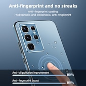 abordables Coques Samsung-Coque de téléphone pour Samsung Galaxy S23 S22 S21 Plus Ultra arrière en plastique dépoli étui complet protecteur contre la poussière en TPU PC métal de couleur unie