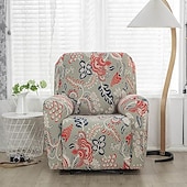 cheap Recliner Chair Cover-Recliner Covers Slipcovers Super Stretch Floral Printed Sofa Couch Cover Non Slip 1 Seater Lazy Boy Chair Covers Furniture Protector with Side Pocket for Living Room