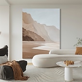 voordelige Schilderijen van landschappen-Hang-geschilderd olieverfschilderij Handgeschilderde Verticaal Abstract Hedendaagse Zonder Inner Frame (Geen frame)