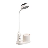 abordables Lámparas de escritorio-Escritorio led usb recargable con portalápices oscurecimiento 3 brillo lámpara de escritorio flexible led lectura flexible protección ocular lámpara de escritorio proyector de estrellas luz nocturna