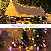 Χαμηλού Κόστους Plug In Ηλεκτρικό-globe ball string lights 100m 330ft 800leds fairy string lights in with 8 modes remote decor for indoor outdoor party γάμου χριστουγεννιάτικο δέντρο κήπο αποκριών ζεστό λευκό λευκό πολύχρωμο