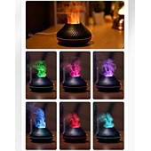 economico Luci intelligenti-Umidificatore d&#039;Aria Smart LED Diffusore Aromaterapia USB Colorato a Fiamma Diffusori Portatili per Oli Essenziali per Fragrante Ambientale in Casa