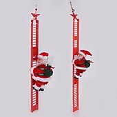 economico Ornamenti-musica elettrica natalizia babbo natale scala da arrampicata, calze della Befana per bambini, divertenti ornamenti per bambole con corda da arrampicata, regali e decorazioni natalizie unici