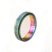economico Anelli-Anello Regalo Classico Oro rosa Nero Argento Acciaio inossidabile Agitarsi Filatore 1 pc