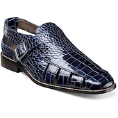 billige Kjole sandaler-skinnsandaler herre sandaler med lukket tå krokodilletrykk fisherman sandaler gå uformelt britisk bryllup kontor &amp; karriere spenne sko svart gul blå sommer vår
