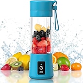 levne Kuchyňské spotřebiče-přenosný mixér osobní mixér s USB dobíjecím mini mixérem na ovocné šťávy mixér osobní velikosti na smoothie a koktejly mini odšťavňovač cestovní šálek 380 ml ovocné šťávy