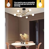 cheap Sputnik Design-LED Ceiling Light 60 cm Sputnik Design Chandelier Metal Artistic Style Sputnik Industrial Painted Finishes Artistic Nordic Style 110-120V 220-240V