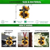 billiga Hängen och dekor till bilen-korsvinge gud tro ros rosig fjäril kristen minnesmärke jesus bil backspegel tillbehör julgran prydnad dekoration hängande charm interiör bakre hänge dekor gåva