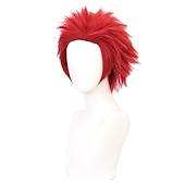 economico Parrucche per travestimenti-Parrucca Cosplay Stile Retro Rosso di Chucky Moglie di Chucky Parrucche Resistenti al Calore Cosplay Parrucche di Halloween