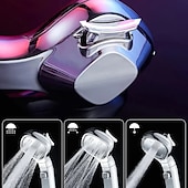 economico Soffioni doccia-soffione doccia 4 modalità regolabile ad alta pressione risparmio idrico one-key stop water soffione doccia pressurizzato portatile accessori per il bagno (con tubo dell&#039;acqua da 1,5 m e supporto)