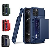 Χαμηλού Κόστους iPhone Θήκες-τηλέφωνο tok Για iPhone 15 Pro Max Plus iPhone 14 13 12 11 Pro Max X XR XS 8 7 Plus Πίσω Κάλυμμα Θήκη κάρτας πορτοφολιού Υποδοχή κάρτας Ανθεκτική σε πτώσεις Συμπαγές Χρώμα TPU PC