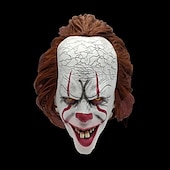 Недорогие Аксессуары-Люминесцентная маска Стивена Кинга it Pennywise Horror, клоун, Джокер, маска, клоунская маска, фестиваль, косплей, костюм, реквизит (7,8 &quot;* 9,8&quot; * 9,8 &quot;) для Хэллоуина