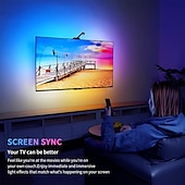 Χαμηλού Κόστους Έλεγχος μέσω WiFi-rgbic led φως λωρίδα κάμερας τηλεόρασης συγχρονισμός οθόνης τηλεόρασης εφαρμογή wifi συγχρονισμός μουσικής παιχνίδι υπνοδωμάτιο τηλεόραση φόντου φωτός περιβάλλοντος Shustar