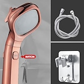 economico Soffioni doccia-soffione doccia 4 modalità regolabile ad alta pressione risparmio idrico one-key stop water soffione doccia pressurizzato portatile accessori per il bagno (con tubo dell&#039;acqua da 1,5 m e supporto)