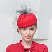 Χαμηλού Κόστους Καπέλα Γιορτής-100% Μαλλί Καπέλο Ντέρμπι / Καπέλα με Φιόγκος 1 τεμ Causal / Καθημερινά Ρούχα Ακουστικό