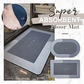 billige Absorberende baderomsteppe-kiselgur badematte superabsorberende toalettdør hurtigtørkende fotmatte inngangsdørmatte sklisikker matte