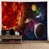 billige Planet Tapestry-verdensrommet planeter billedvev univers galakse veggteppe veggtepper for soverom billedvev strandteppe college sovesal hjemmeinnredning
