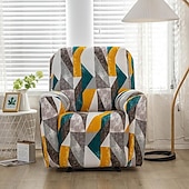cheap Recliner Chair Cover-Recliner Covers Slipcovers Super Stretch Floral Printed Sofa Couch Cover Non Slip 1 Seater Lazy Boy Chair Covers Furniture Protector with Side Pocket for Living Room