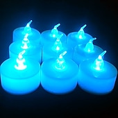 cheap Candle Lights-LED Candles Tea Lights Flameless Candles Christmas Decoration LED Candles Pack Lasts 2X Longer Realistic Tea Lights Tealights Battery Operated Candles Unscented Batteries Included 12/24/50