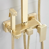 abordables Robinets de douche-Robinet de douche, système de douche Système de pommeau de douche à effet pluie Ensemble de massage à jet corporel - Douchette incluse