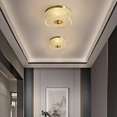 economico Lampade e ventilatori da soffitto-Plafoniere design isola 16cm rame ottone moderne 220-240v