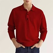 economico Felpe di base-Per uomo Felpa Maglione Verde Rosa Cachi Rosso Blu marino Collo a polo Tinta unica Sportivo Abbigliamento di strada Informale Grande e alto Indicato per i polsi Inverno Autunno Abbigliamento Felpe