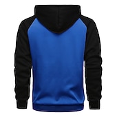 baratos hoodies básicos dos homens-Homens Moletom zip Up com capuz Jaqueta de suor Moletom com capuz Casacos Preto Azul Real Azul Cáqui Cinza Claro Com Capuz Côr Sólida Trabalho Casual Streetwear Poliéster Roupa de Esporte Trabalho