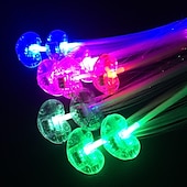 abordables cotillons-Lot de 10 jouets lumineux LED clignotants optiques lumières de cheveux LED clignotant LED jouets lumineux barrettes pour la fête