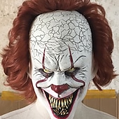 Недорогие Аксессуары-Люминесцентная маска Стивена Кинга it Pennywise Horror, клоун, Джокер, маска, клоунская маска, фестиваль, косплей, костюм, реквизит (7,8 &quot;* 9,8&quot; * 9,8 &quot;) для Хэллоуина