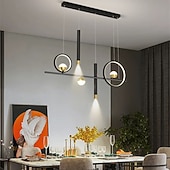 economico Luci a sospensione-lampada da tavolo da pranzo a sospensione a led con telecomando Lampadario da ufficio regolabile in altezza da 100 cm per cucina camera da letto soggiorno lampada a sospensione 110v-220v