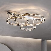 cheap Ceiling Lights &amp; Fans-80 cm Ceiling Light LED Crystal Stainless Steel Designer Art Electroplated Modern 220-240V