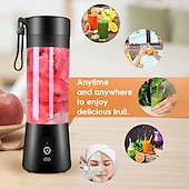 levne Kuchyňské spotřebiče-přenosný mixér osobní mixér s USB dobíjecím mini mixérem na ovocné šťávy mixér osobní velikosti na smoothie a koktejly mini odšťavňovač cestovní šálek 380 ml ovocné šťávy