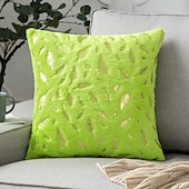 billiga Kuddtrender-dekorativa slängkuddar mjuk plysch kuddfodral guld fjäder modern fyrkantig söm traditionell klassiker för sovrum vardagsrum soffa soffstol överlägsen kvalitet