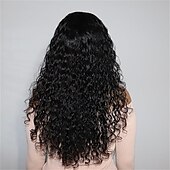 abordables Pelucas delanteras del cordón de cabello natural-peluca de encaje sin cola onda de agua suelta indetectable invisible 13x4 peluca de encaje frontal encaje real hd