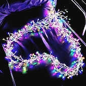 preiswerte Batterie-Lichterketten-elegante Lichterkette mit 5 m 200 LEDs und Feuerwerkskörpern für Hochzeitsfeiern, 2 m 100 LEDs in Kupfer, wasserdichte Lichterkette mit Sternenhimmel für Schlafzimmer, Kranzdeko