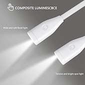 abordables Lampes de lecture-Lampe Tour de Cou LED Mains Libres – Intensité Variable, Flexible pour Lecture &amp; Éclairage Extérieur