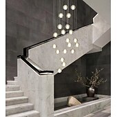 billiga Klusterdesign-40 cm ljuskrona metall klot taklampa led galvaniserad konstnärlig modern 90-240v