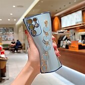 お買い得  サムスン用ケース-電話 ケース 用途 サムスンのギャラクシー S24 S23 S22 S21 プラス ウルトラ S25ウルトラ バックカバー メッキ仕上げ 全身保護 リストストラップ付き ハート ソリッド TPU