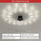 olcso Mennyezeti lámpák-30-Light 128 cm Egységes kialakítás Mennyezeti világítás Fém LED Skandináv stílus 110-240 V