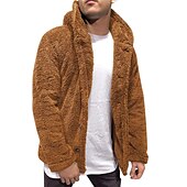 abordables Manteaux &amp; vestes-Homme Veste d&#039;Hiver Manteau d&#039;hiver Veste Polaire Usage quotidien Automne Coton Noir bleu marine Marron Vert Abricot Veste