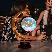 baratos Luzes de Natal-Lâmpada lunar encantada lâmpada de lua led para crianças luz noturna lâmpada de galáxia pendurada lâmpada de lua lua mágica presente de lembrança de luz noturna para decoração de casa (lâmpada de lua)