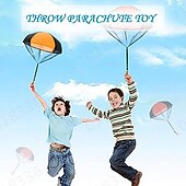 economico Sport e divertimento all&#039;aria aperta-4 set di paracadute da lancio a mano per bambini all&#039;aperto giocattoli divertenti giochi per bambini con paracadute a volo sportivo con mini soldato