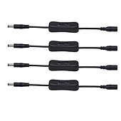 economico Accessori LED-2 pz 30 cm dc 5,5 mm x 2,5 mm maschio a femmina cavo di collegamento interruttore (adatto per telecamera di sicurezza cctv led)