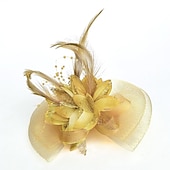 preiswerte Faszinator-Fascinator Hüte Kopfbedeckung Netz Teeparty Pferderennen Ladies Day Melbourne Cup Handgemacht mit floralem Kopfschmuck Kopfbedeckung Kleid zum Beeindrucken Renntag Kleid