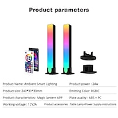 お買い得  スマートライト-RGB LEDスマートライトバーWiFi Bluetoothデスクトップ背景雰囲気ライト音楽同期TV壁コンピューターゲーム寝室ナイトライトShustar